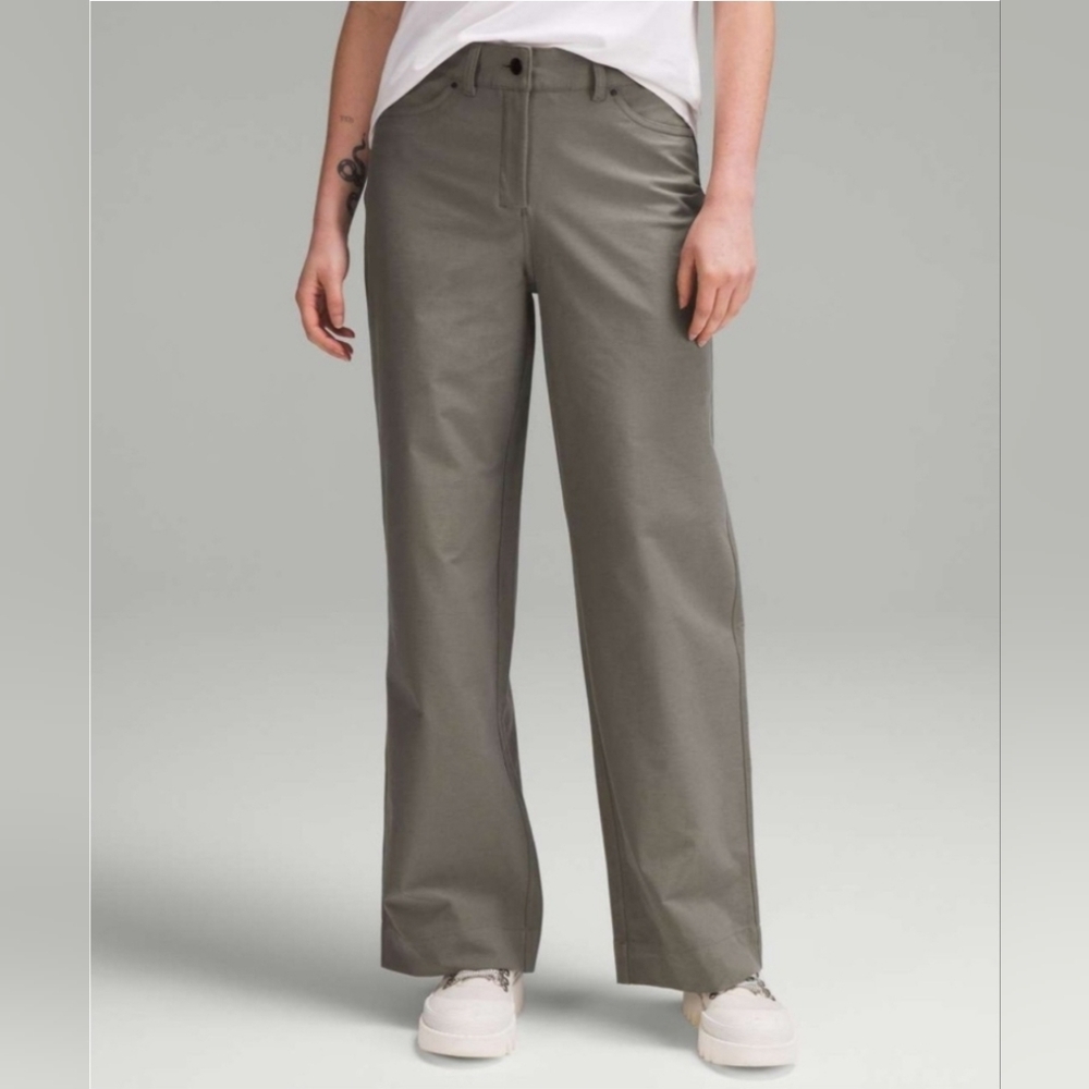 Lululemon City Sleek Gray Wide-Leg Pants